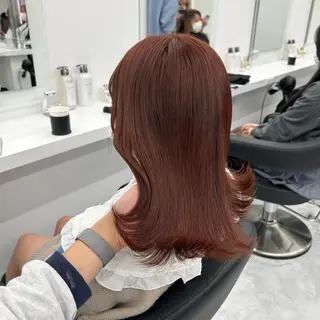 セミロング カラー ヘアアレンジ mai🍑暖色カラー /レイヤー💖のヘアスタイル