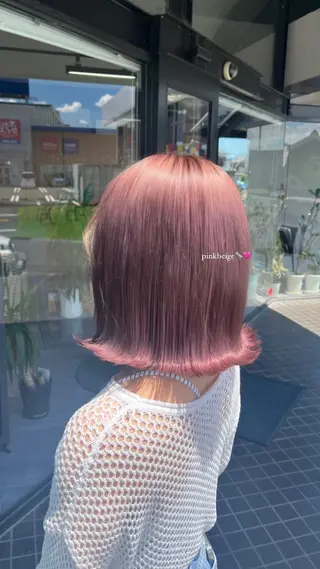 ミディアム alu yuinaのヘアスタイル