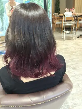 ミディアム カラー cherir髪質改善 パーソナルカラー診断のヘアスタイル