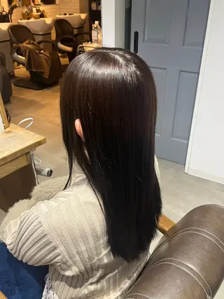 セミロング カラー 暖色  艶カラー/ 蒔田 爽真のヘアスタイル