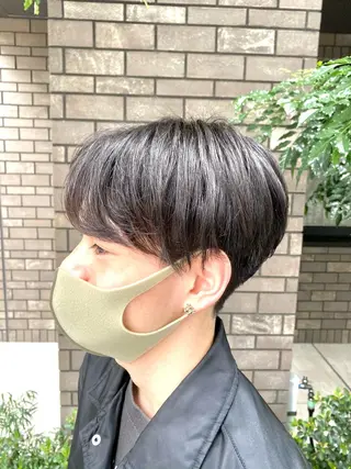 ショート メンズ 【𝐀𝐬𝐡大森】 石崎竜祐のヘアスタイル