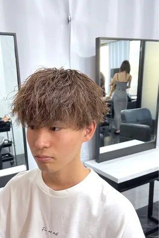 パーマ メンズ 髪質改善/堀江 ケアカラーtoshiのヘアスタイル