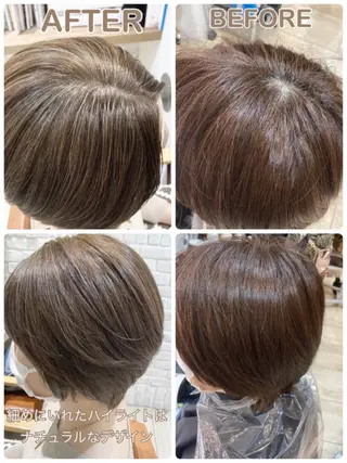 ショート あやかショート 白髪ぼかしのヘアスタイル