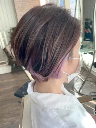 ショート カラー ヘアアレンジ 池袋髪質改善×レイヤ ー専門MATSUのヘアスタイル