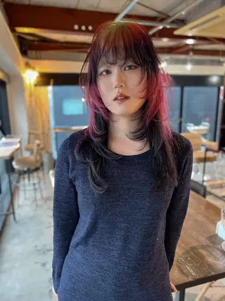 ロング カラー ダブルカラー/ 艶髪/SHISEIのヘアスタイル