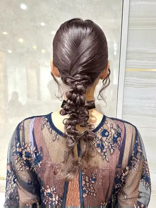 ロング カラー パーマ ヘアアレンジ メンズ 🌱巴結生🌿大宮 ☁️ミルクティーのヘアスタイル