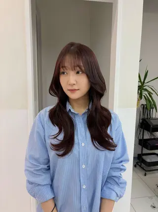 ロング 【レイヤーカット】 キサヌキミワのヘアスタイル