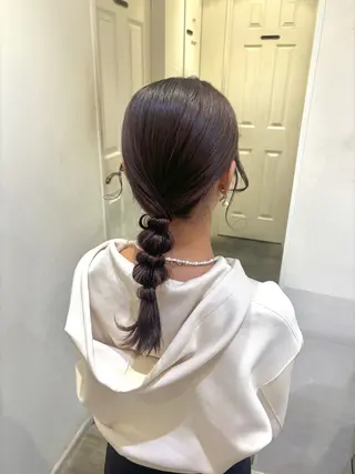 ヘアアレンジ 🇰🇷韓国レイヤー 多幸感メイク🤍のヘアスタイル