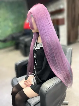 ロング ハイトーンエクステ 🎩カズキ🎩のヘアスタイル