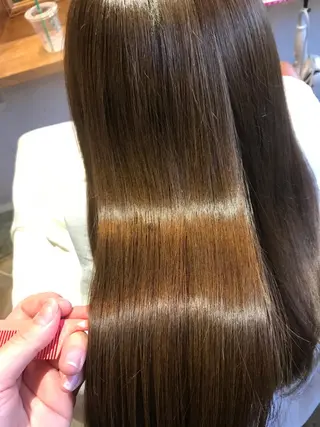 ロング カラー 髪質改善×矯正🫧 韓国ヘアasamiのヘアスタイル