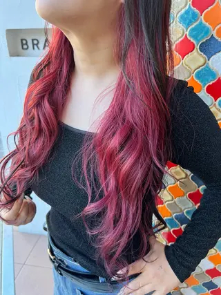 ロング カラー 加藤 絵美のヘアスタイル