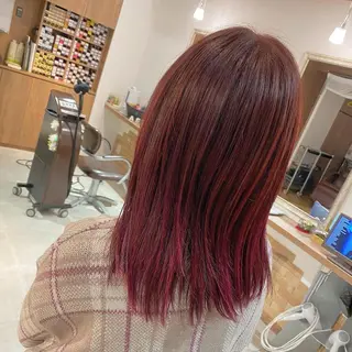 セミロング カラー 髪質改善特化 安東駿介のヘアスタイル