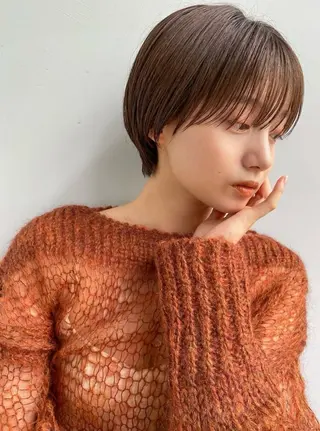 ショート 小顔矯正/レイヤー 透明感カラー✨生真のヘアスタイル