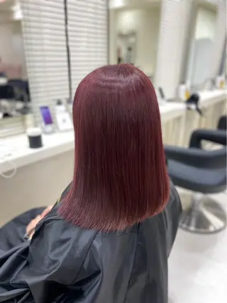 セミロング カラー トレンド暖色ヘア🍒 miu🍒のヘアスタイル
