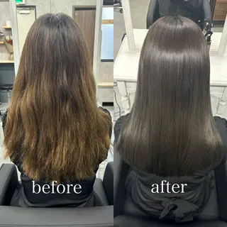 ロング かがみ/メンテナンス カット無料のヘアスタイル