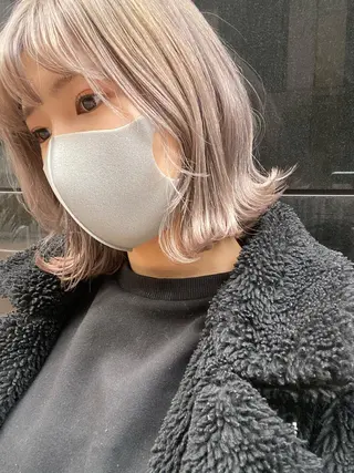 ミディアム カラー 小野寺瑞希 /最小顔カットのヘアスタイル