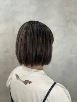 ミディアム カラー yuite RINAのヘアスタイル