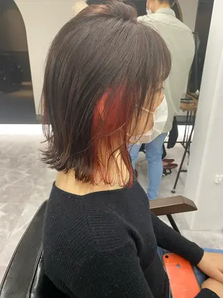 ミディアム カラー 山﨑 大暉【ダブルカラー】のヘアスタイル