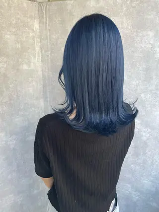 セミロング カラー 【完全個室】髪質改善 暖色カラー/山崎唯奈のヘアスタイル