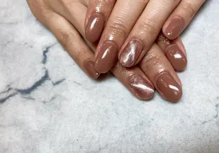 ネイル ネイルリボン 受付スタッフのネイルデザイン
