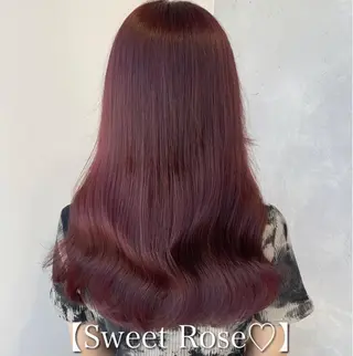 セミロング カラー ブリーチなし Wカラー🩷星野翔太のヘアスタイル