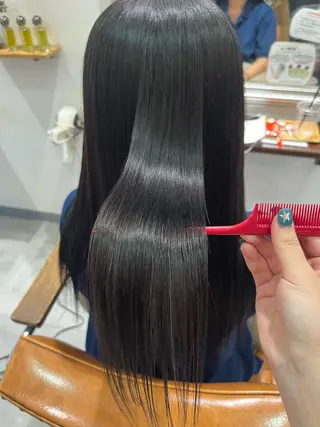 セミロング カラー 髪質改善アンジュール かのんのヘアスタイル