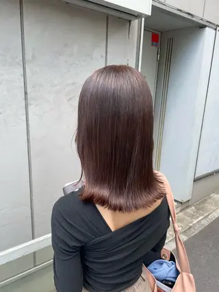 セミロング カラー 大人っぽ♡上品な暖色 ♡ブリーチなし♡のヘアスタイル