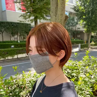 ショート 草野ゆずき⌇縮毛矯正 ⌇Wカラー⌇レイヤーのヘアスタイル