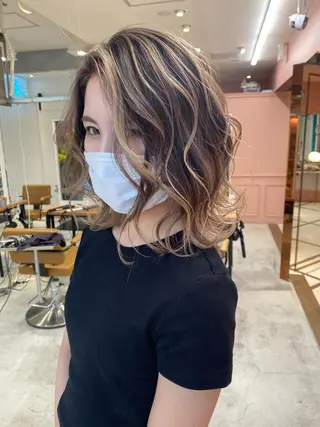 セミロング カラー welring hair salonのヘアスタイル