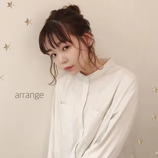 ミディアム ヘアアレンジ 市川 千夏のヘアスタイル