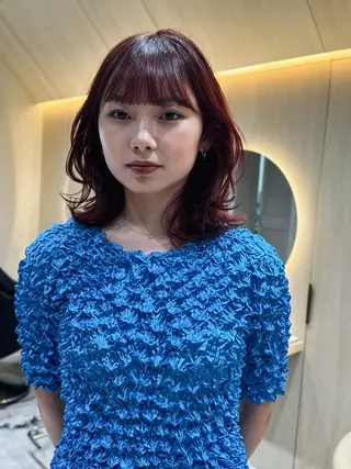 ミディアム 🩵縮毛矯正・ボブ 岩原朋也🩵のヘアスタイル