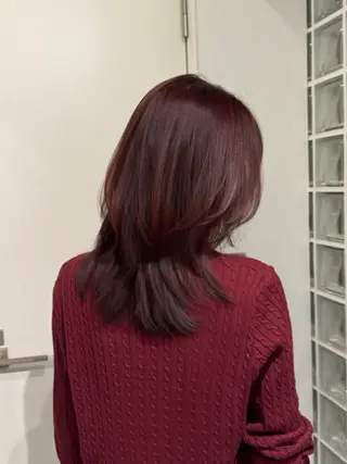 ミディアム ワンカールで盛れる レイヤー🎀Macoのヘアスタイル