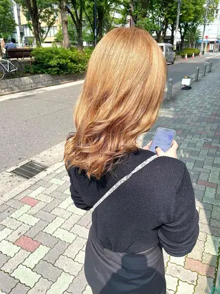 ミディアム カラー 羽田翔大/ブリーチ/ ボブカット/店長のヘアスタイル