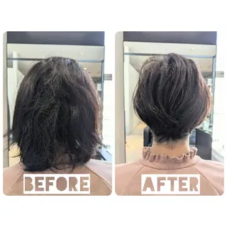 ショート カラー パーマ ヘアアレンジ 心斎橋難波本店 店長 THE ECT 中尾のヘアスタイル