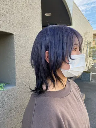 ミディアム maco 艶感ハイトーン🦋のヘアスタイル