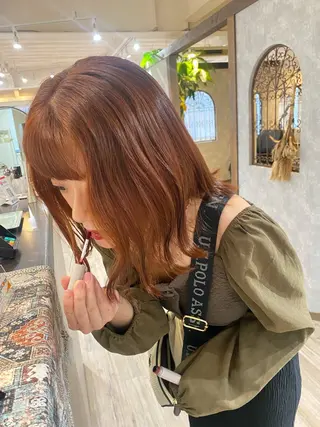 ミディアム カラー 美髪矯正/髪質改善 🫧山﨑　真歩🫧のヘアスタイル