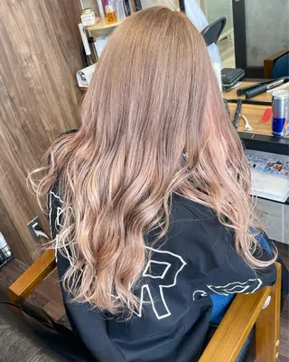 セミロング カラー Lull1人美容室 バレイヤージュのヘアスタイル
