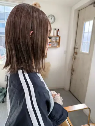 ミディアム カラー キノシタ マユのヘアスタイル
