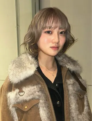 ミディアム カラー 🗽デザインカット/ パーマ/MIRU🗽のヘアスタイル