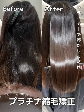 セミロング 銀座No.1髪質改善 縮毛矯正/本木のヘアスタイル