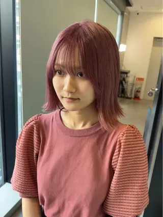 セミロング カラー 韓国ヘア🇰🇷 スズキのヘアスタイル