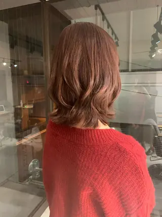 ミディアム カラー 鈴木 梓のヘアスタイル
