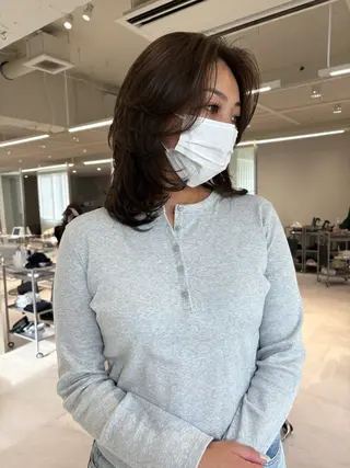 ミディアム カラー 海外レイヤー /NAGISAのヘアスタイル