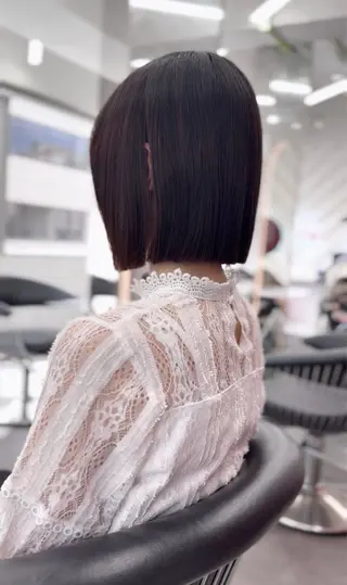 ミディアム ボブ/タッセルボブ /縮毛矯正/瑞月のヘアスタイル