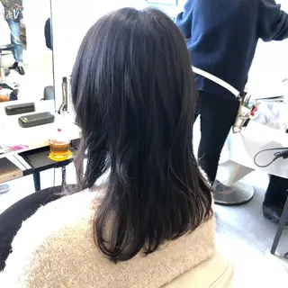 セミロング カラー 金子 富士のヘアスタイル