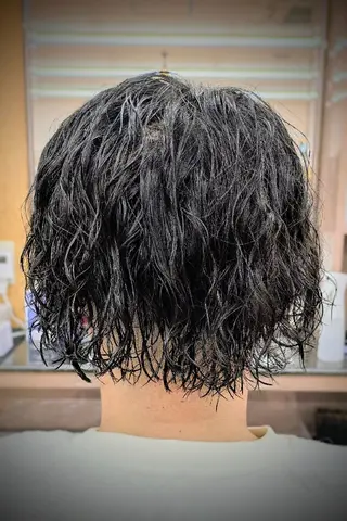 ショート パーマ 理容プラージュ燕三条 福井のヘアスタイル