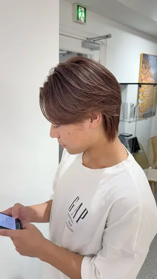 メンズ 💍モテる艶髪 透明感カラー💖のヘアスタイル