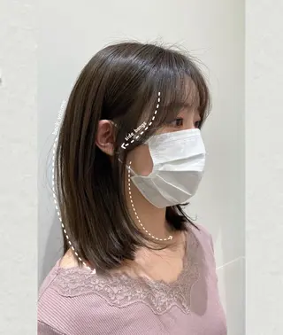 ミディアム ❤︎︎韓国ヘア❤︎︎ 𝑺𝒉𝒊𝒉𝒐のヘアスタイル