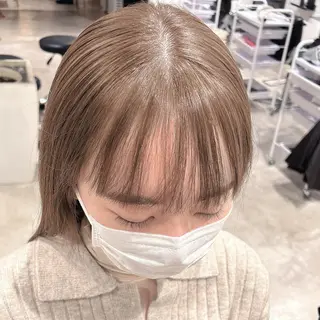 ミディアム カラー スキバサミを使わない カット🌼唯🌼のヘアスタイル