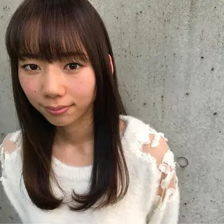 セミロング カラー 鈴木 悠史のヘアスタイル